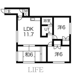 アバカスヴィラ月寒の物件間取画像